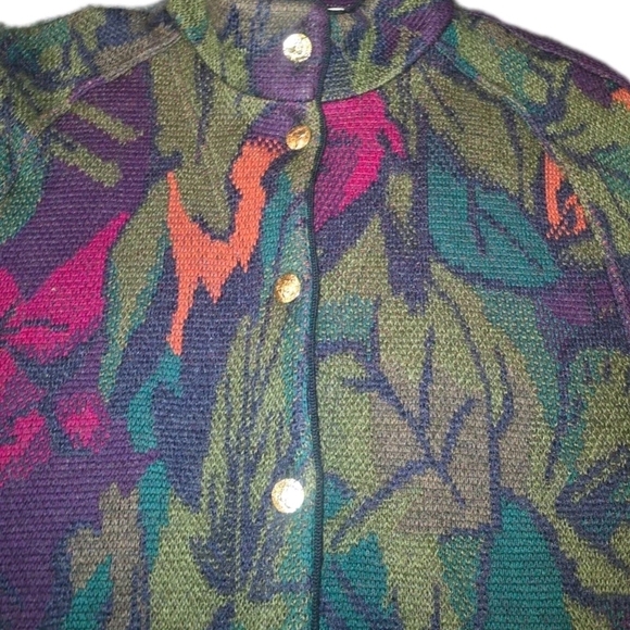 Bode Mohair Wool Blend Knit Jacket Tapestry Button Front GR 40 US M - Picture 4 of 11